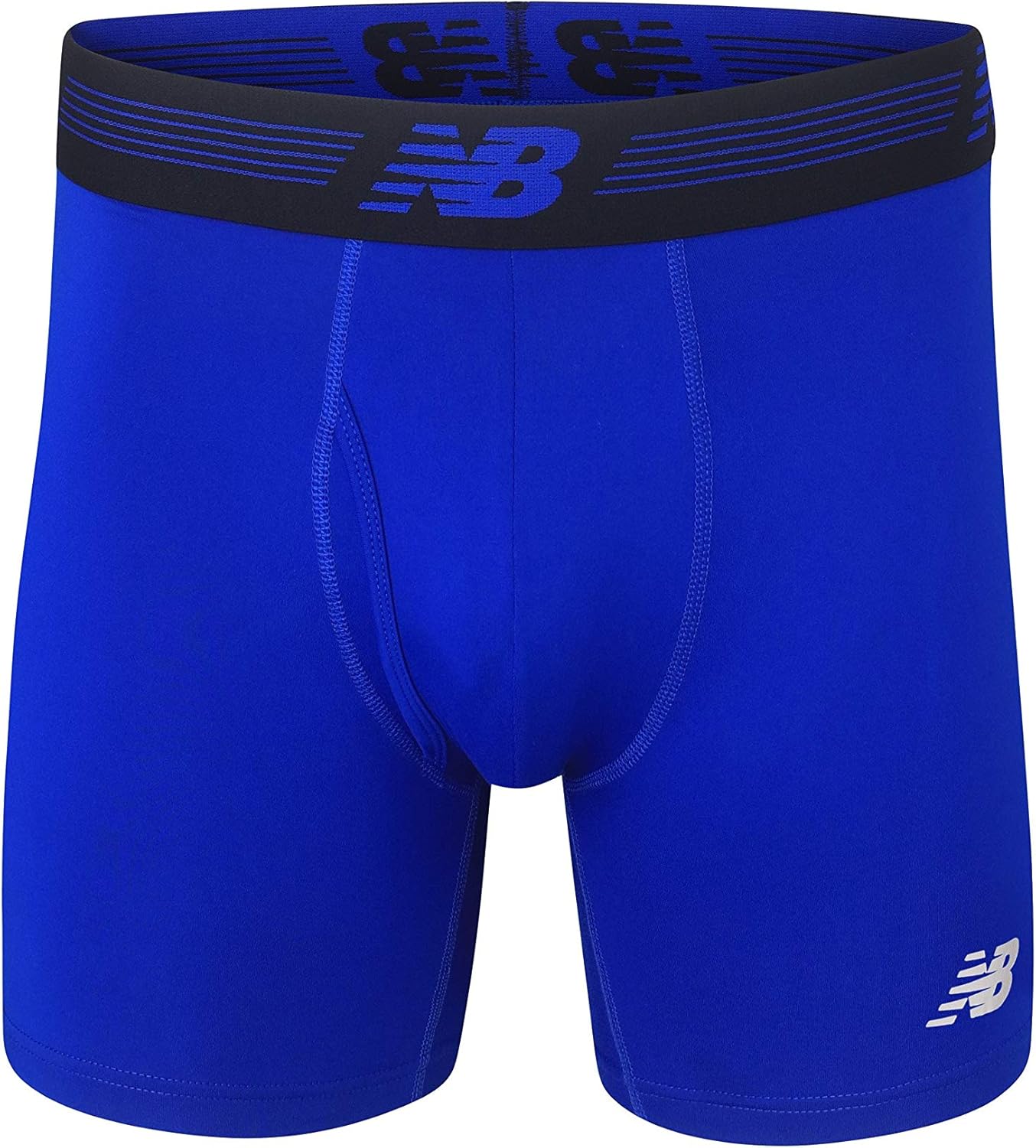 New Balance Men's 6" Boxer Brief Fly Front with Pouch, 3-Pack of 6 Inch Tagless Underwear: Clothing