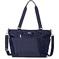 Baggallini Essential Laptop Tote - Work Tote Bag with Laptop Sleeve - Lightweight Travel Crossbody Shoulder Bag for Women