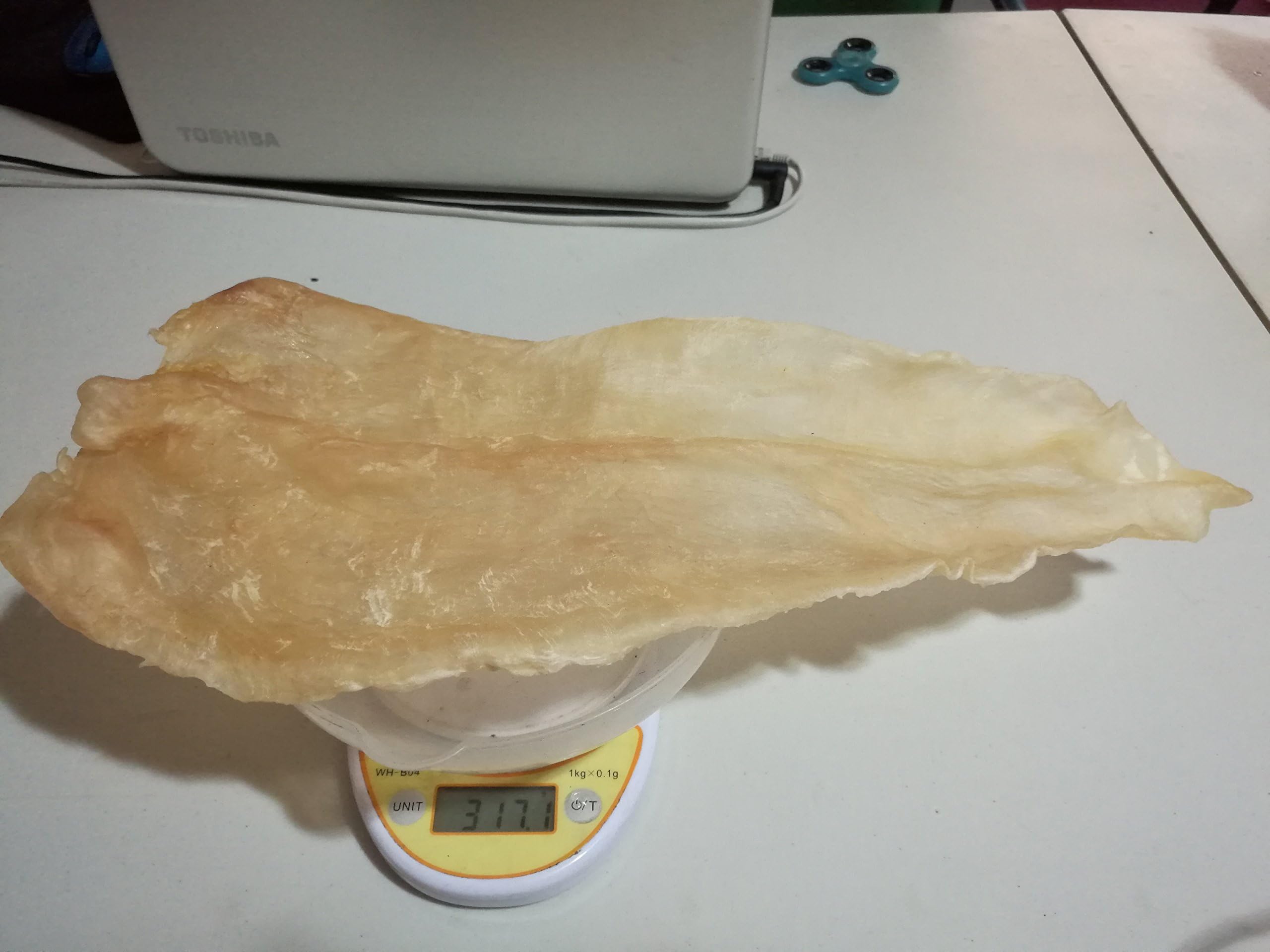 Wild Caught Yellow Croaker aka Corvina Fish Maws Collagen Huan Hua Jiao 黃魚花膠 (Size XL Premium AAAA: 453 gram (1 LB) 2-3 pcs)