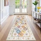 SHACOS 60x240 cm Hallway Runner Non Slip Floral Vintage Washable
