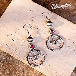 Wrangler Western Earrings Concho Dangling Retro