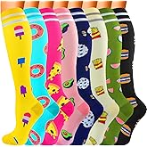 bropite Compression Socks for Women & Men 8 Pairs Circulation-Compression Socks 20-30 mmhg-Best for Running,Nurse,Travel,Yoga