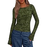 BTFBM Casual Long Sleeve Shirts Spring 2026 Going Out Tops for Women Trendy Floral Work Blouses Bodycon Tunics