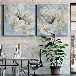 Renditions Gallery White Flower Wall Art, Premium