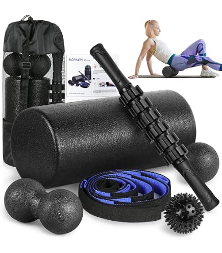Rouleau De Massage En Mousse Haute Densité PowX - 17,5x5,5 Pouces - Gris - Pour Récupération Musculaire