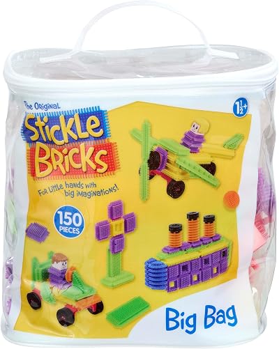 Stickle Bricks Big Bag Toddler Construction Toy Storage Included 18 Months+