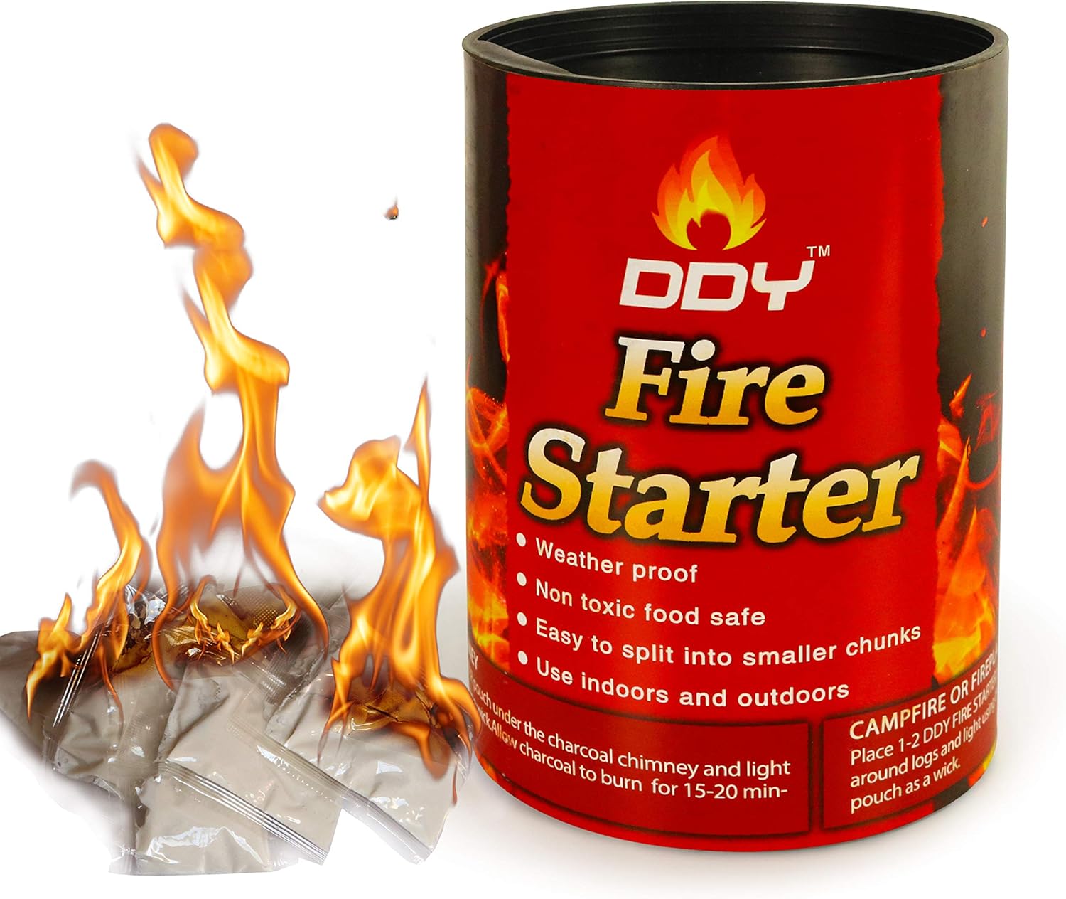 DDY Fire Starters, Wood Charcoal Starter Waterproof, Non