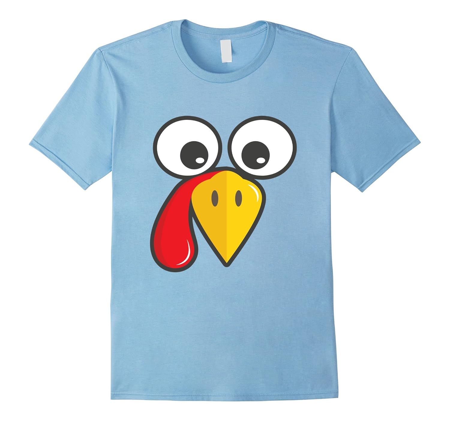 Turkey Face Adult and Kids Cute Funny Thanksgiving Shirt-Rose