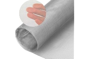 XIZAO Wire Mesh Stainless Steel Woven Mesh 20 Mesh Metal Wire Window Screen Mesh Filter Screen Sheets for Vent Hole Garden Kitchen Home 30cm x 120cm