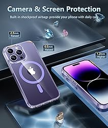 FNTCASE for iPhone 14 Pro-Max Case: Clear