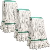 FUDOVA 3 Pack Cotton Loop String Mop Heads Refills for Wet Floor Cleaning | Cotton loop string mop heads absorb water quickly