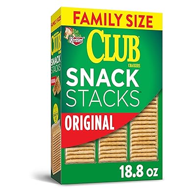 Keebler Club Crackers, Snack Stacks, Original, Grab 'N' Go, Family Size, 18,8 oz box