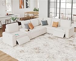 AMERLIFE Reclining Sectional Sofa, Thick Armrest