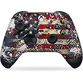 DreamController Tatterred Flag Custom X-box Controller Wireless compatible with X-box One/Series X/S Proudly Customized in USA with Permanent HYDRO-DIP Printing (NOT JUST A SKIN)