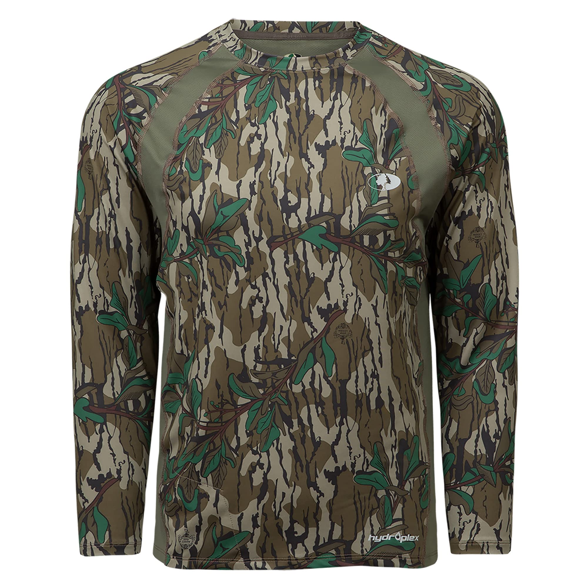 Mossy Oak Men's Standard Lightweight Camo Shirts Hunting, Greenleaf, 3X Image