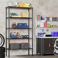 OLIXIS 5 Tier Storage Shelves, Metal Wire Rack
