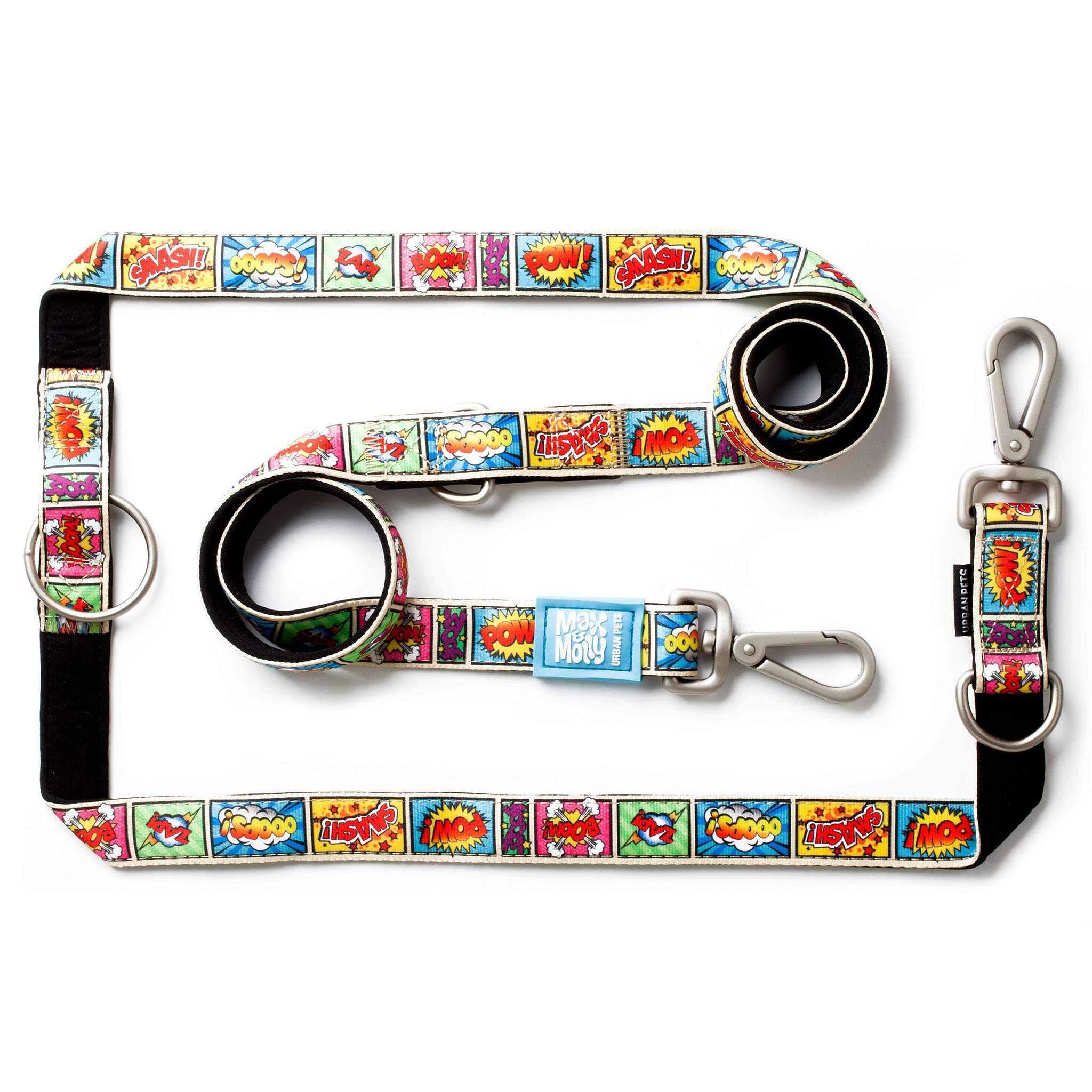 Max & Molly 6-in-1 Hands Free Multi-Function Dog Leash, Ultra Soft Padded Neoprene, Comic L — image 1