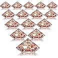 Boao 24 Pack Diamond Place Card Holders Crystal Diamond Party Decorations Favor Acrylic Table Number Holder for Weddings Home Table(Rose Gold)