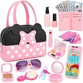 Mytothfy Pretend Play Purse for Little Girls, Toddler Purse Makeup Set Toys | for Girls Age 3 4 5 6, Toddler Purse with Accessories, Kids Purse Toy Birthday Gifts, Princess Pretend Play Purse Toys