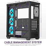 FOIFKIN F3 PC Case ATX Mid-Tower with 3 PWM ARGB Fans Black view 5