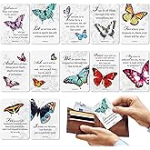 Humyoun 60 Pcs Spring Butterfly Bible Verse Wallet Cards Christian Butterfly Cards Bulk Religious Inspirational Faith Wallet Card for Women Men Gift Party Supplies