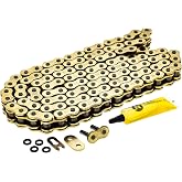 NICHE Gold 525 X-Ring Chain 110 Links with Connecting Master Link | Replaces OEMs Kawasaki 92057-0013, 92057-0132, 92057-0140, 92057-1417, Suzuki 27600-32C90-110, Yamaha 94582-31110-00