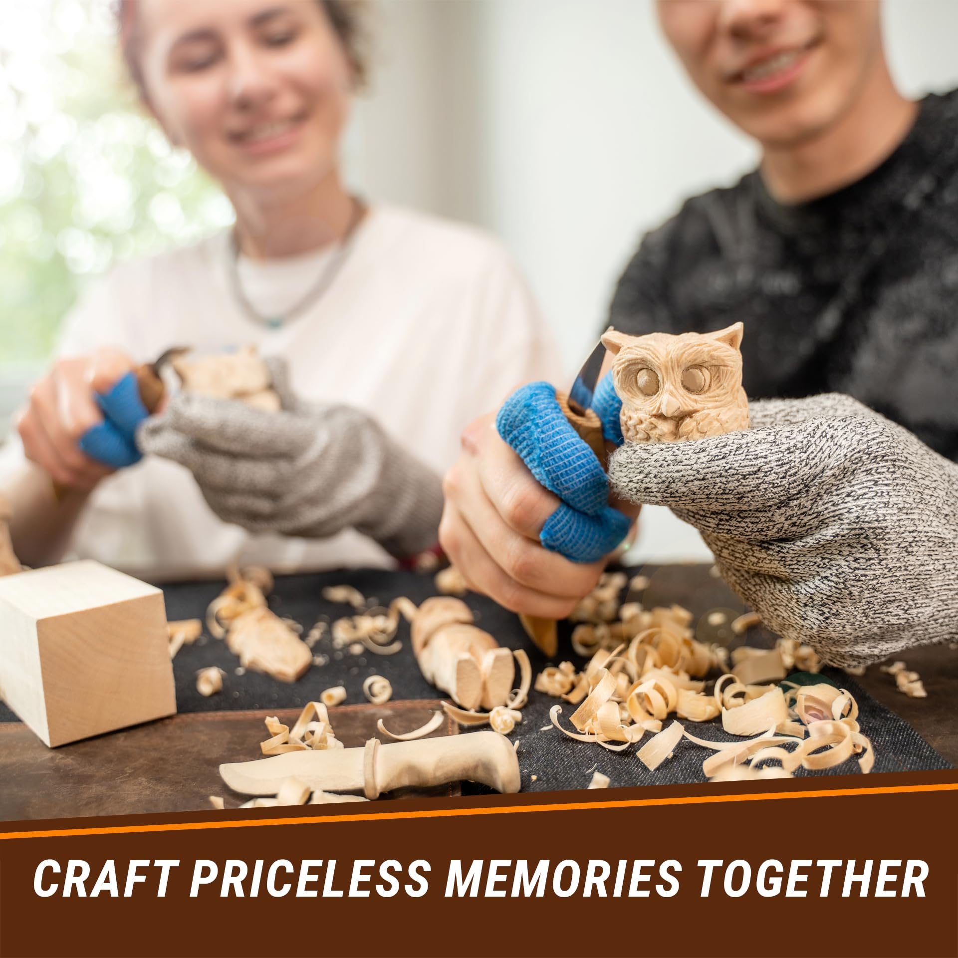 BeaverCraft Basswood Carving Blocks BW18 pcs Whittling Wood for Crafts - Soft Carving Wood - Basswood Kit 2 Different Sizes - Unfinished Wooden Blocks for Carvers