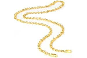 jiesinlov Purse Chain Strap CrossBody Handbag Gold Chains Shoulder Bag Strap Replacement,with Metal Buckles (D 43.3in)