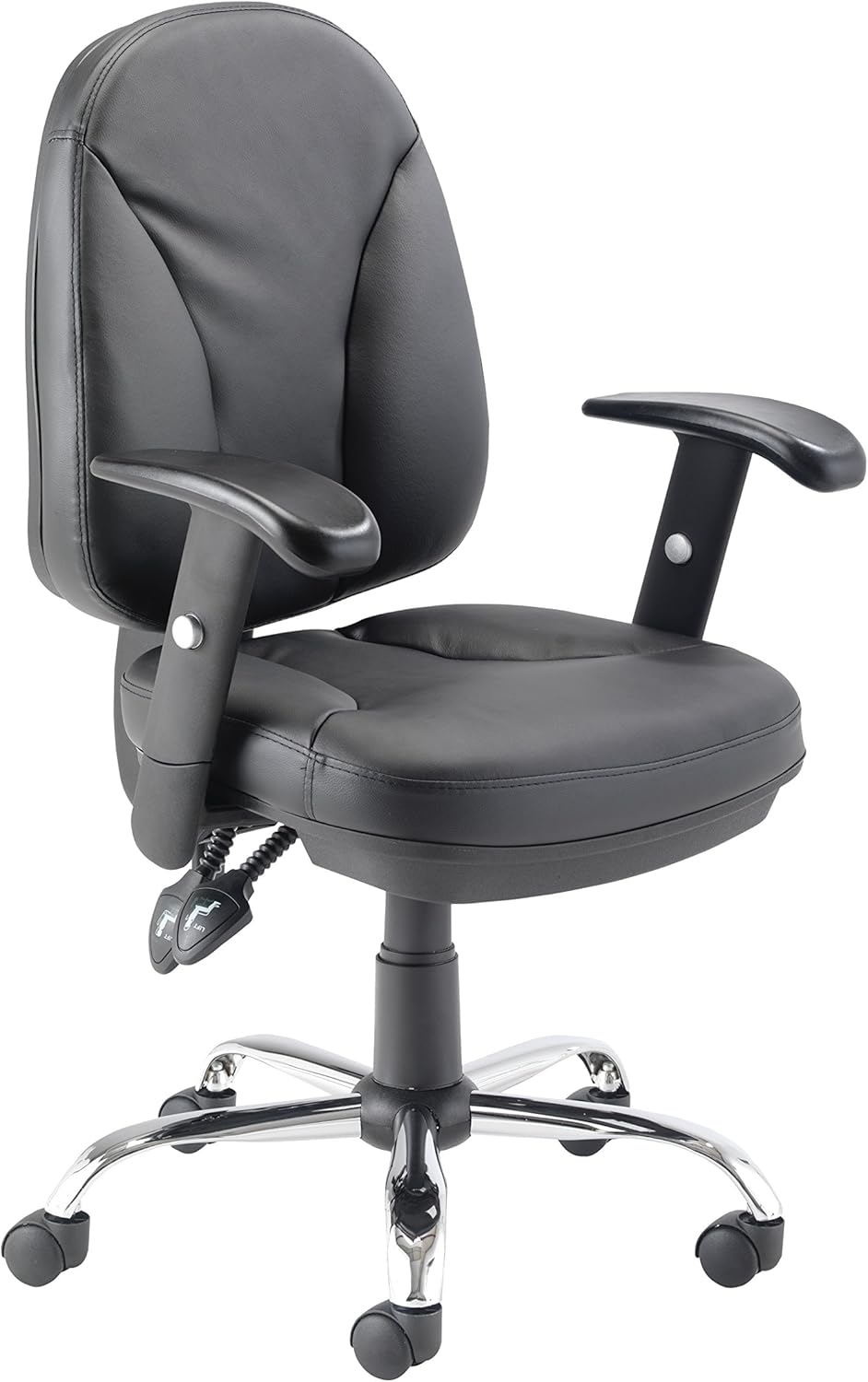 Office Hippo Ergonomic Office Chair with Adjustable Arms, Leather