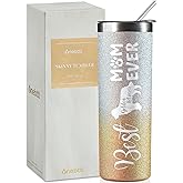 Onebttl Golden Retriever Gifts for Women, Dog Mom, 20Oz Glitter Skinny Travel Tumbler