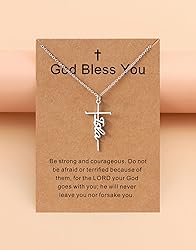 Lcherry Isla Name Cross Necklace Personalized