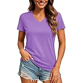 TACVASEN Women's V-Neck T Shirts Short Sleeve UPF 50+ Sun Protection Performance Quick Dry Athletic Workout Tee Tops