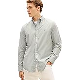 Tommy Hilfiger Mens Long Sleeve Poplin Shirts in Regular Fit, Men's Button Down Shirts, Also Available in Big and Tall