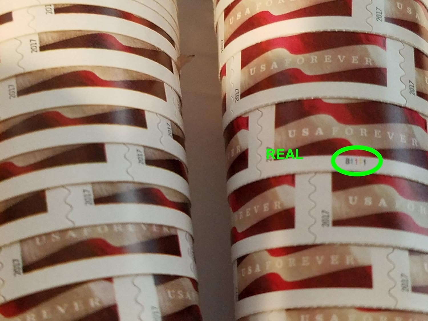 USPS Forever Stamps 2017 or 2018 Roll Coil of 100 US Flag