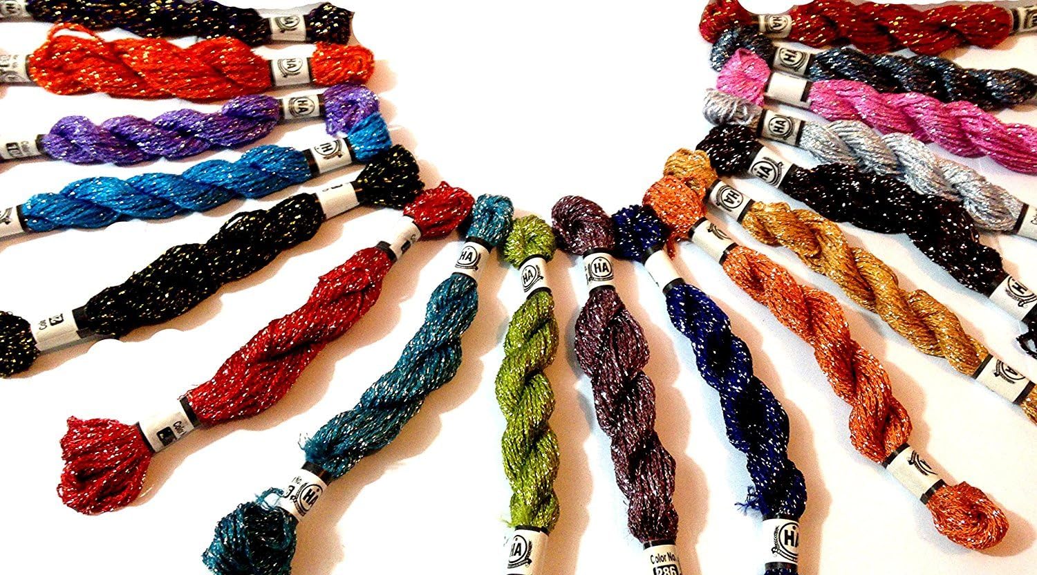 New Original Metallic Hand Embroidery Thread Skeins x 20 Best Quality