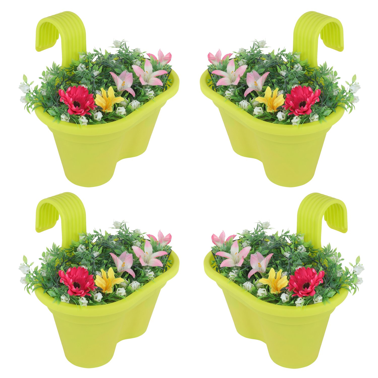 Wonderland Set Of 4 12 Inch Balcony Railing Planter Planters In