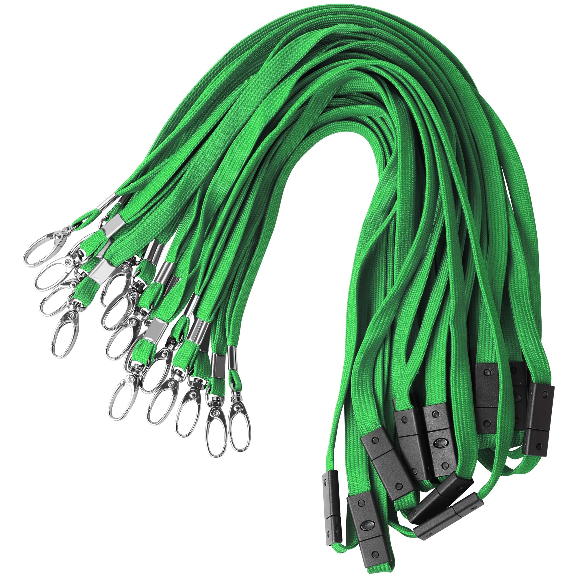 Gimars 15pcs Lanyards for ID Badges with Safety Breakaways Neck Lanyard with Metal Clip for Pass Card Badge Holders