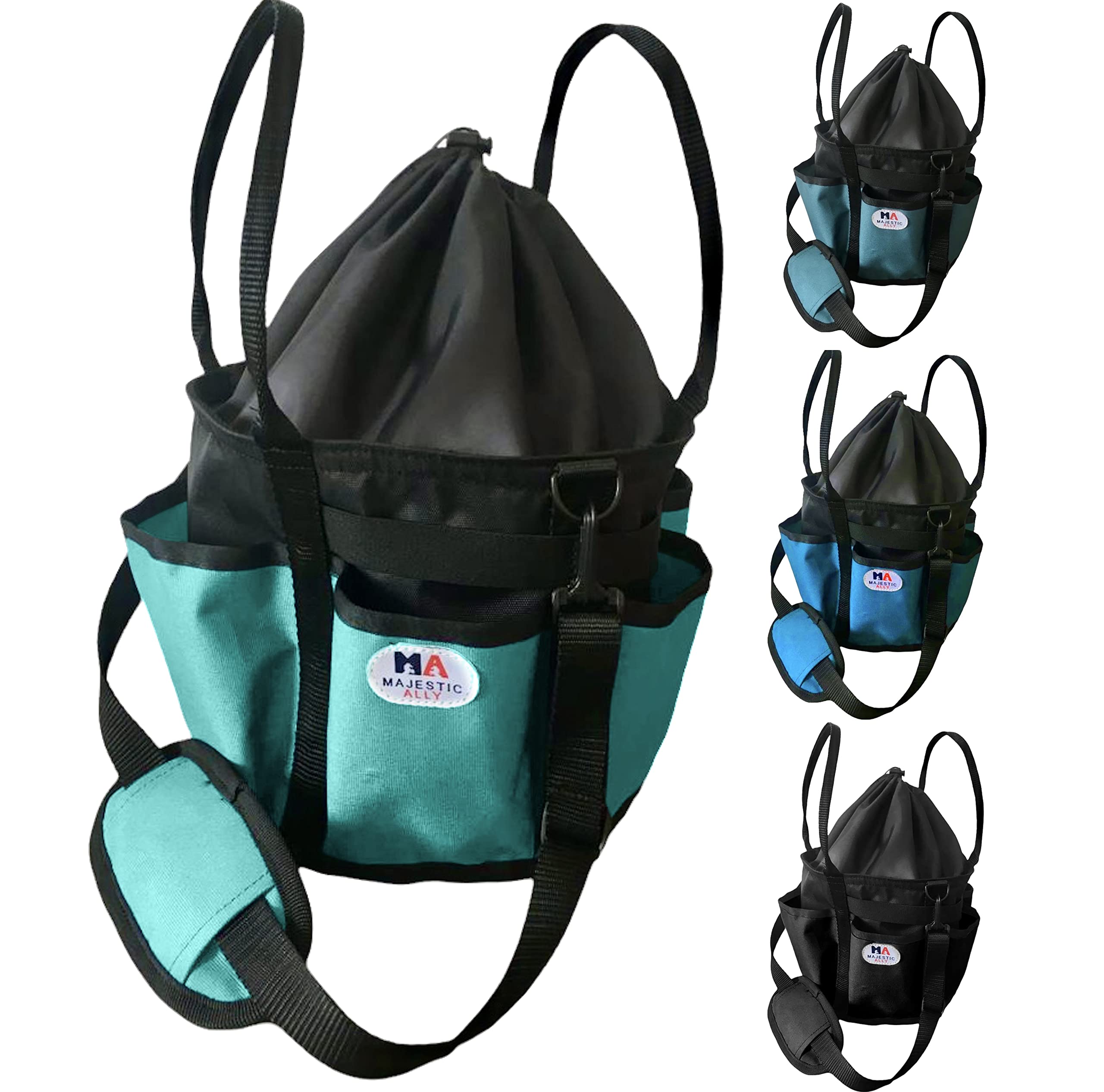 Majestic Ally horse Grooming Organizer Tote Bag (Turquoise) — image 1