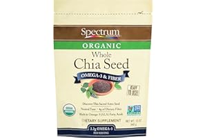 Spectrum Essentials Organic Chia Seed, Omega-3 & Fiber, 12 oz