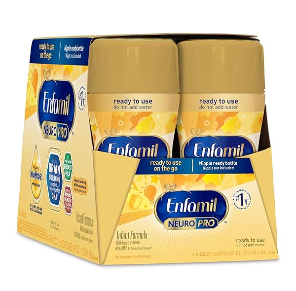 ENFAMIL NEUROPRO BABY FORMULA, MFGM* 5-YEAR BENEFIT, EXPERT-RECOMMENDED BRAIN-BUILDING OMEGA-3 DHA, EXCLUSIVE IMMUNE SUPPORTING HUMO6 BLEND, READY-TO-FEED INFANT FORMULA, LIQUID, 8 FL OZ (6 COUNT)