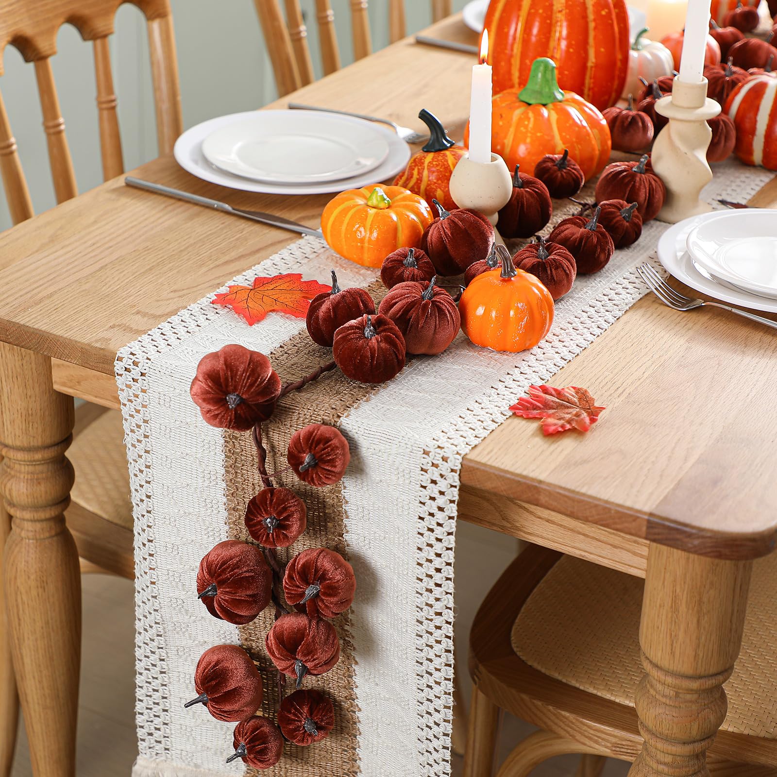 Photo 1 of ****Factory Seal****
Suncalla Fall Pumpkin Garland for Mantle Halloween Velvet Pumpkin Garland Autumn Harvest Hanging Decoration for Fireplace Mantel Porch Wall Centerpiece Thanksgiving Party Indoor 6ft(Rust)