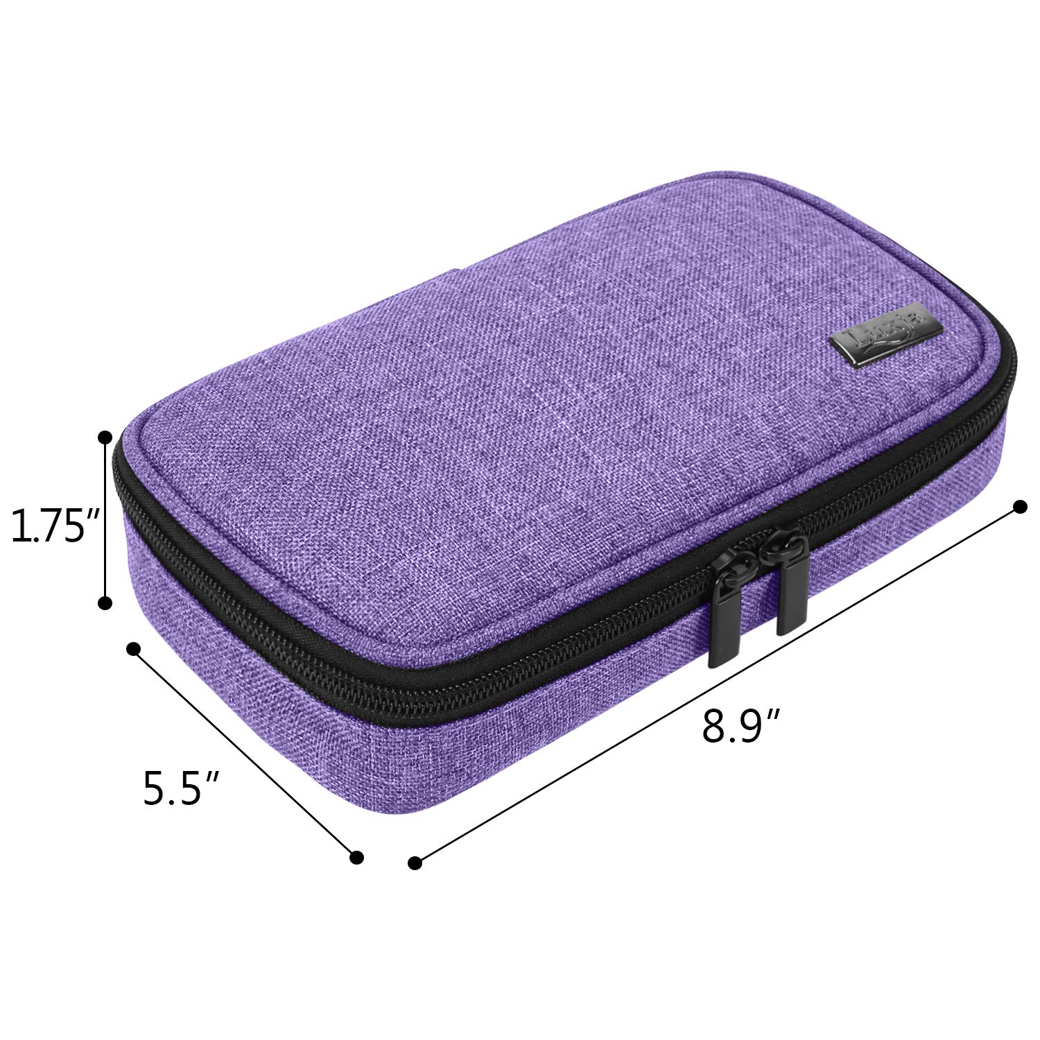 LUXJA Diabetic Supplies Travel Case, Storage Bag for Glucose Meter and Other Diabetic Supplies (Bag Only), Purple