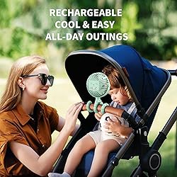 AMACOOL Battery Operated Stroller Fan Flexible