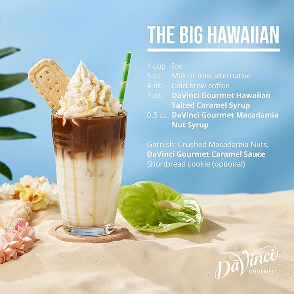 DAVINCI GOURMET NATURALS HAWAIIAN SALTED CARAMEL SYRUP, 25.4 FL OZ (PACK OF 1)