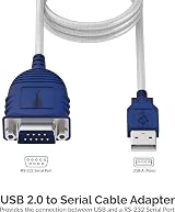 SABRENT USB to RS232 DB9 Serial Adapter Cable PL-2303 Prolific view 3