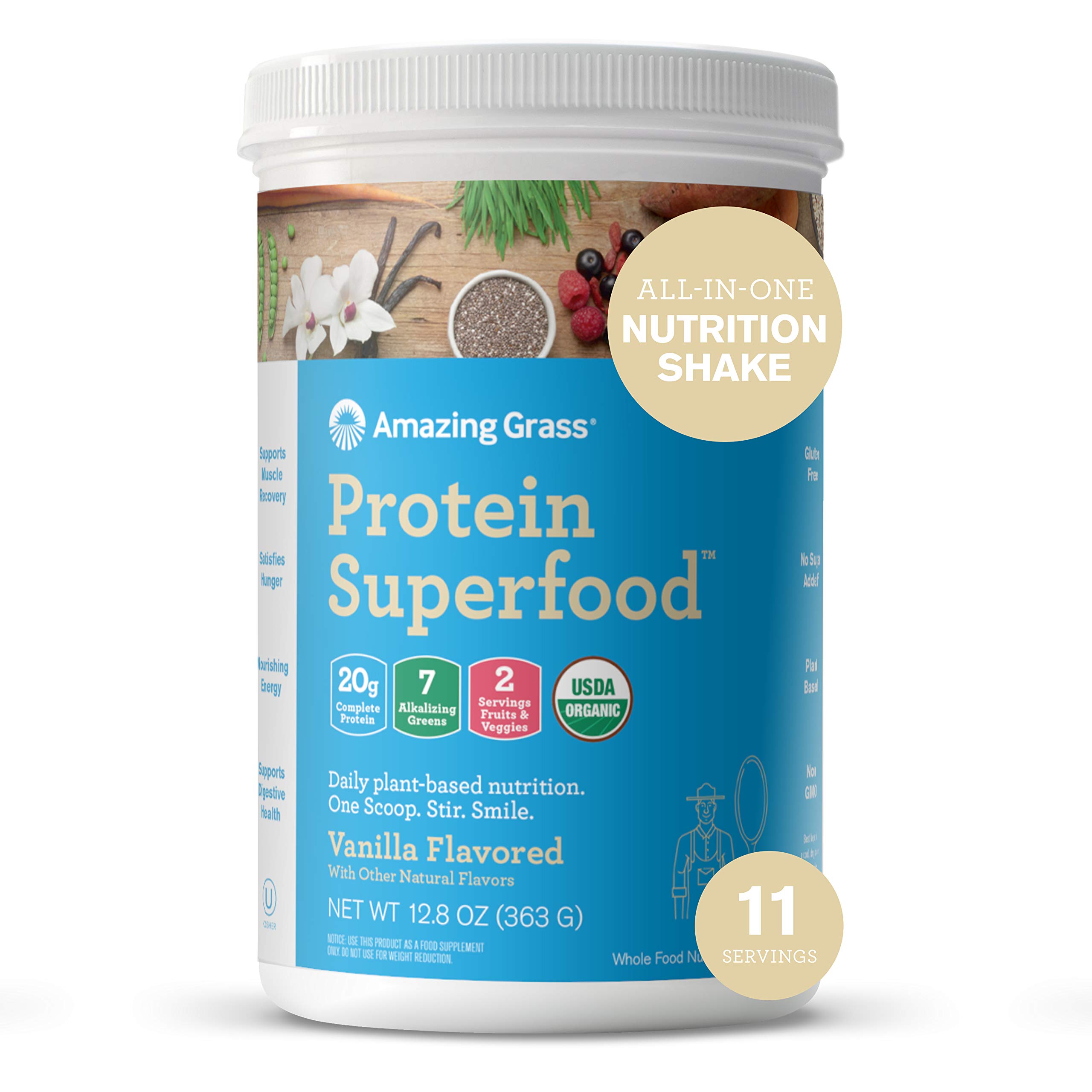 Amazing Grass Protein Superfood Vegan Protein Powder, All in One