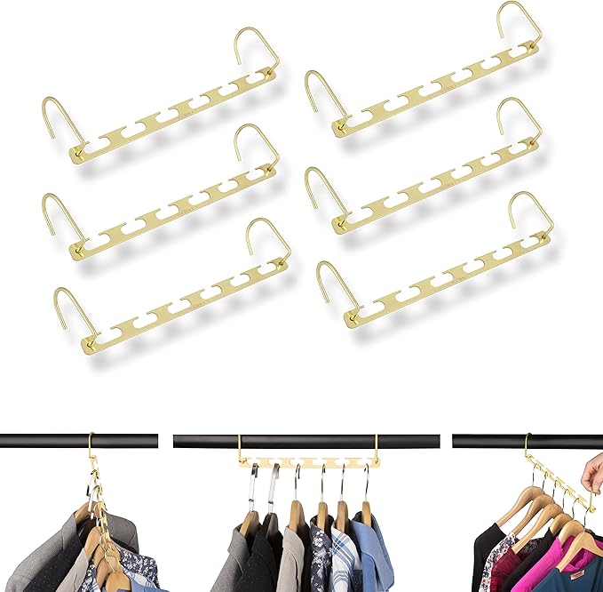 Linkin Metal Magic Wonder Hangers Closet Clothes Coat Organizer/Clothing Space Saver Storage