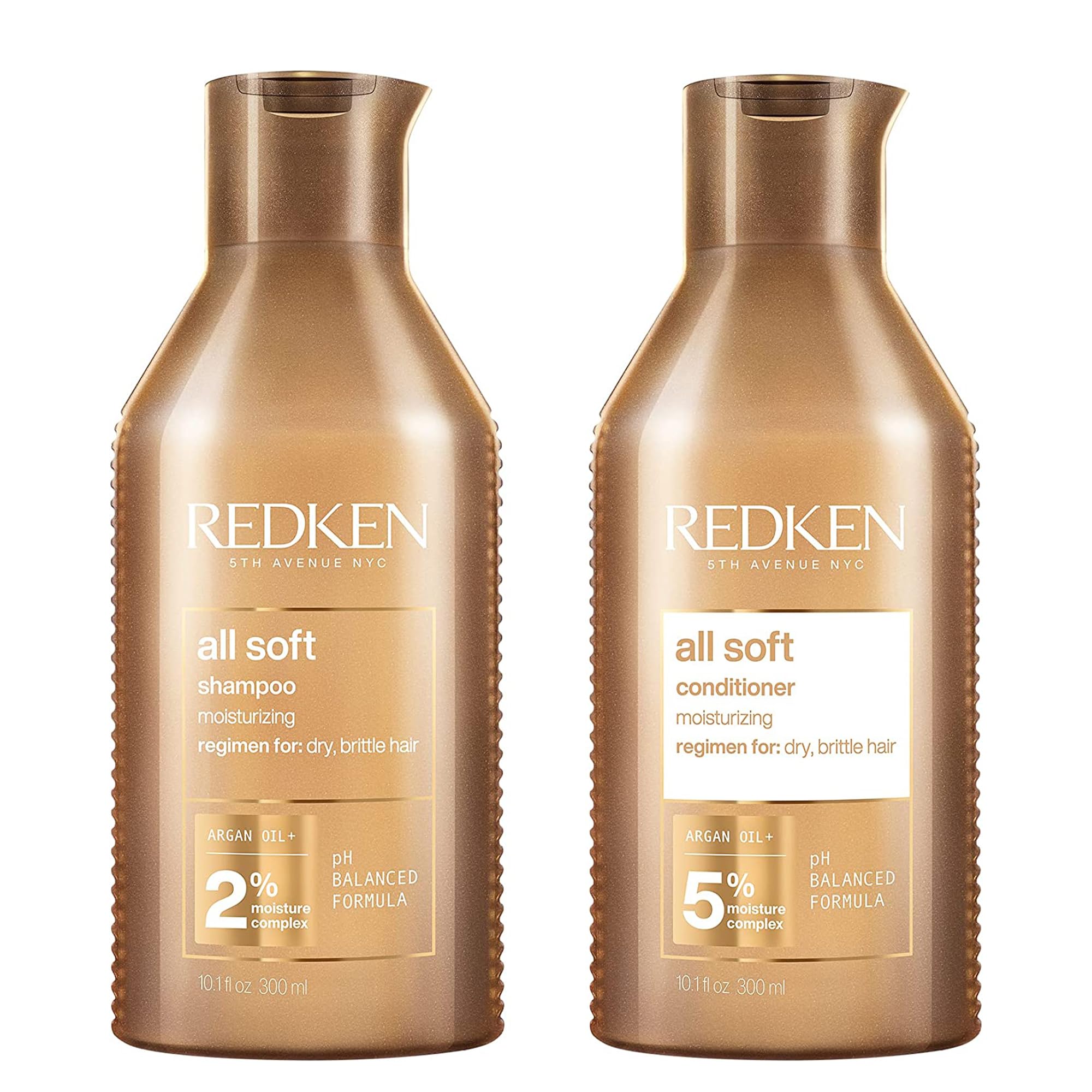 REDKEN All Soft, Shampoo and Conditioner Set, for Dry Hair, Argan Oil, Intense Softness and Shine, 300 ml