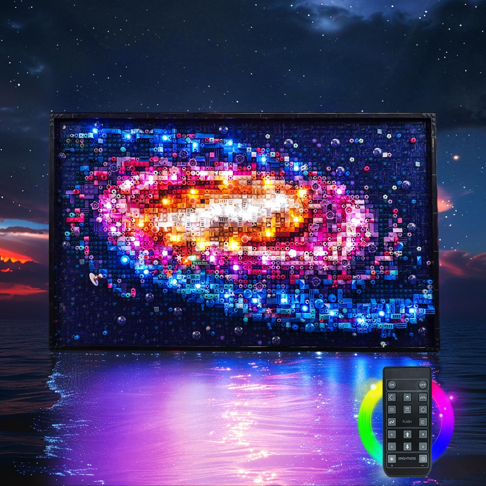 Light Kit for Lego Art The Milky Way Galaxy, Lighting Set Remote Control Version for Lego 31212 The Milky Way Galaxy Set - Not Include Models, Just Light Kit — image 1