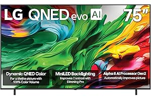 LG 75-Inch Class QNED evo AI QNED85A Series Mini LED 4K Smart TV w/AI Picture, AI Sound, HDR10, AI Super Upscaling 4K, Filmmaker Mode, Wow Orchestra, Alexa Built-in (75QNED85AUA, 2025)